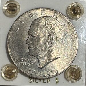 1976 Eisenhower Bicentennial Dollar Est. AU50 | US Coin | Liberty Bell